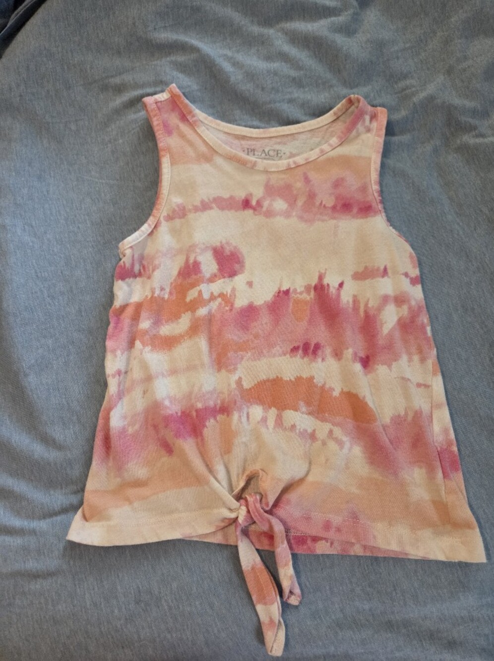 Place Pink & Orange Tie-Dye Girls Tank Top